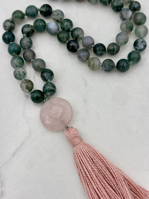 Moss Agate Gemstone Mala