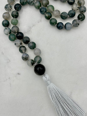 moss agate gemstone mala | handmade in boulder, colorado | radiant malas 