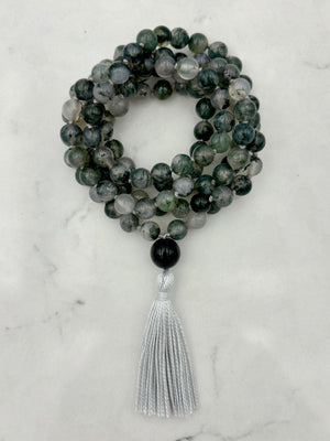 moss agate gemstone mala | handmade in boulder, colorado | radiant malas