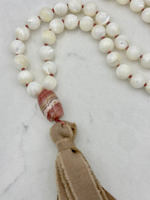 Mother of Pearl Mala with Silk Tassel