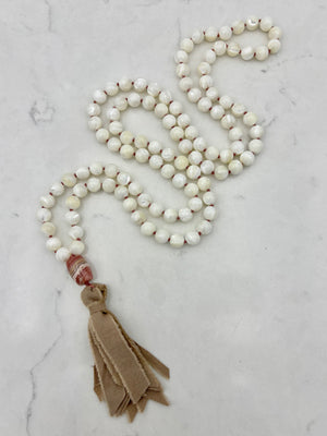 Mother of Pearl Mala with Silk Tassel