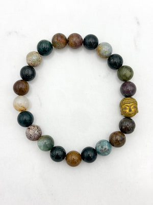 ocean jasper gemstone bracelet | radiant malas | handmade in boulder, colorado