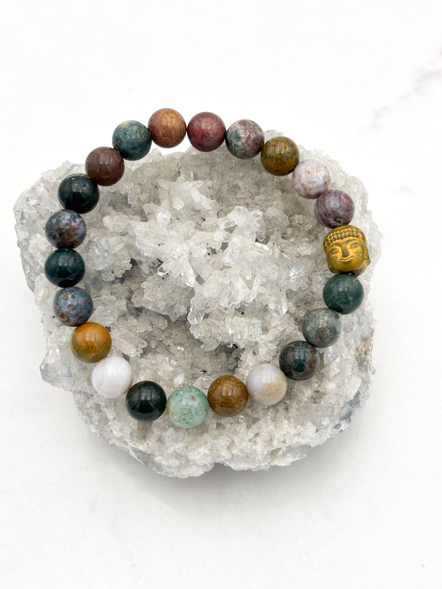 ocean jasper gemstone bracelet | radiant malas | handmade in boulder, colorado