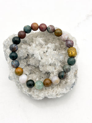 ocean jasper gemstone bracelet | radiant malas | handmade in boulder, colorado