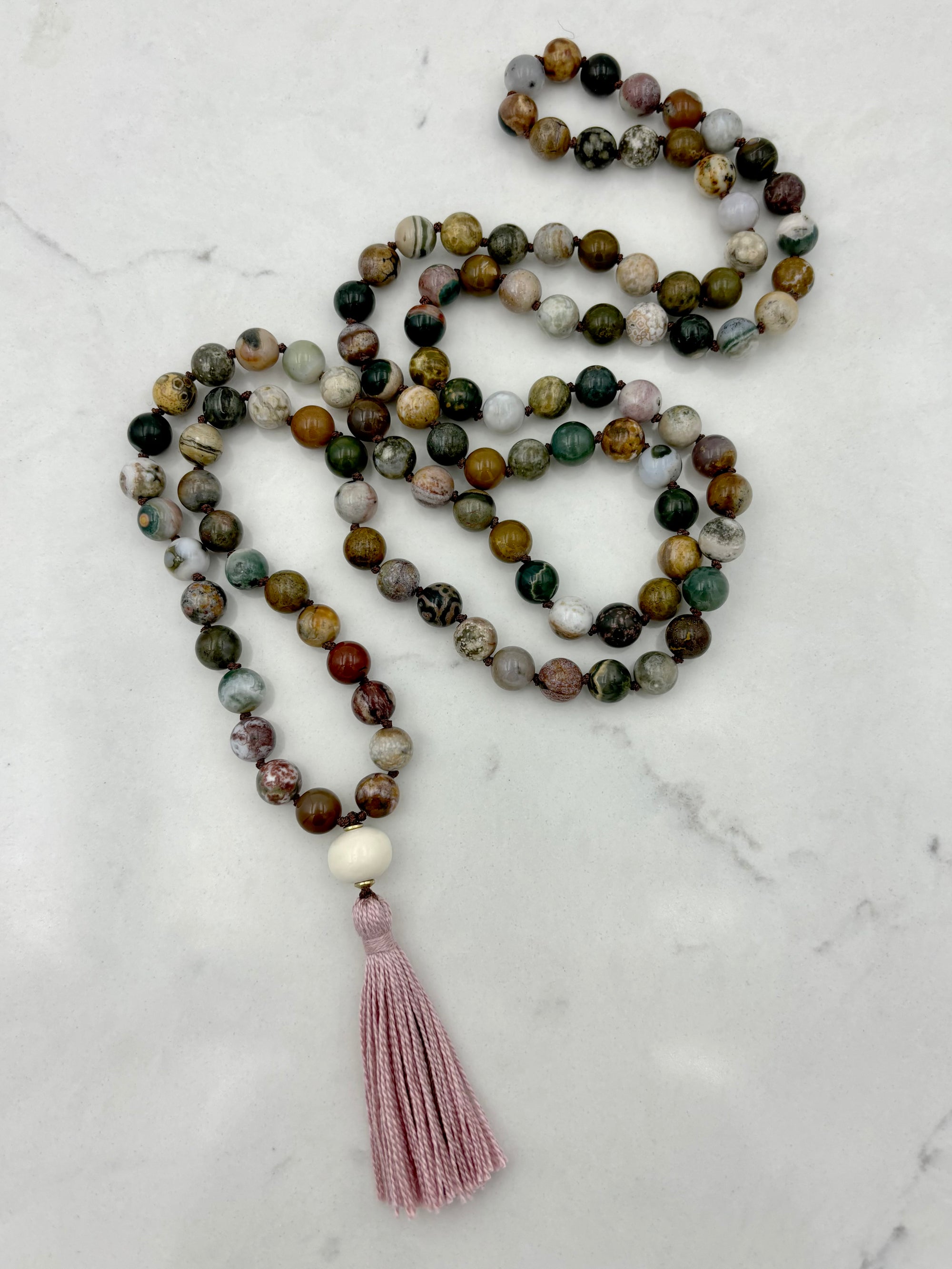 ocean jasper mala necklace | radiant malas | handmade in boulder colorado