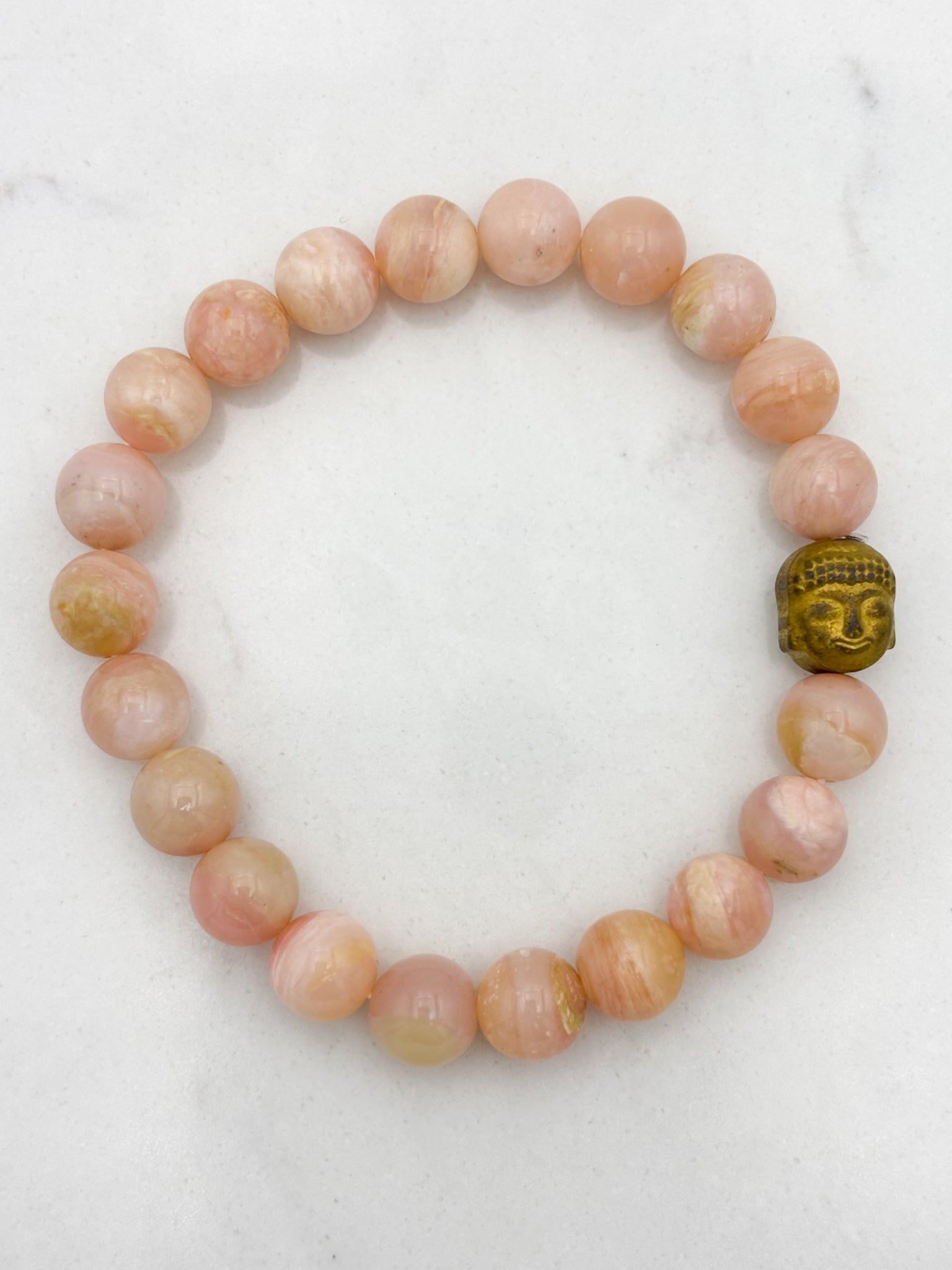 pink opal gemstone bracelet | radiant malas | handmade in boulder, colorado
