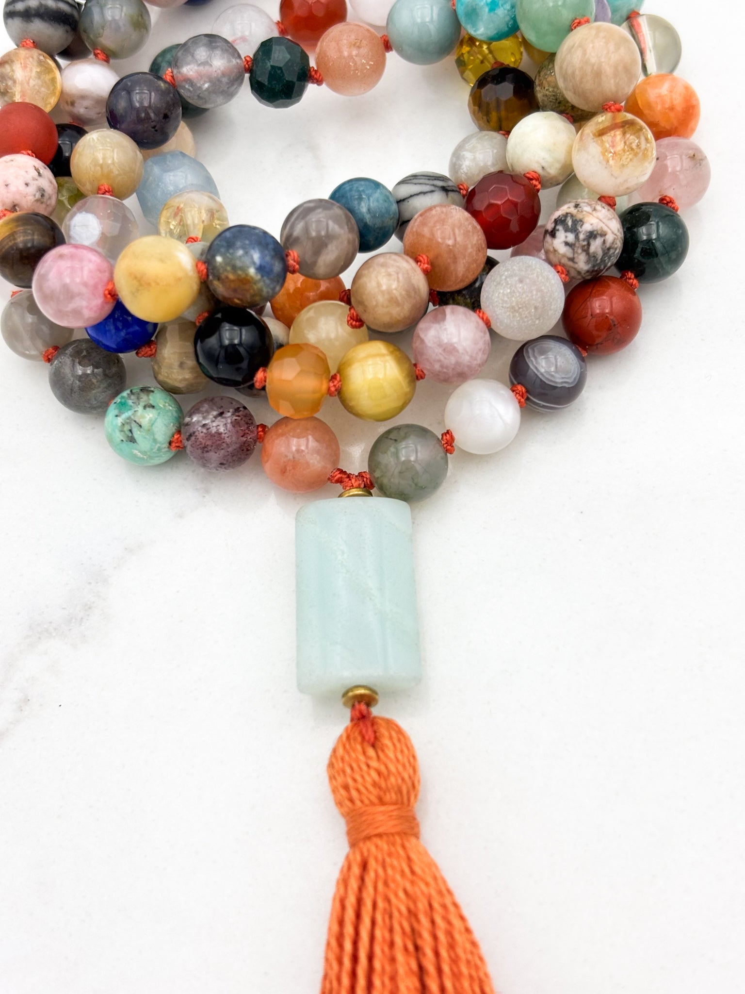 mixed gemstone mala necklace | radiant malas | handmade in boulder, colorado