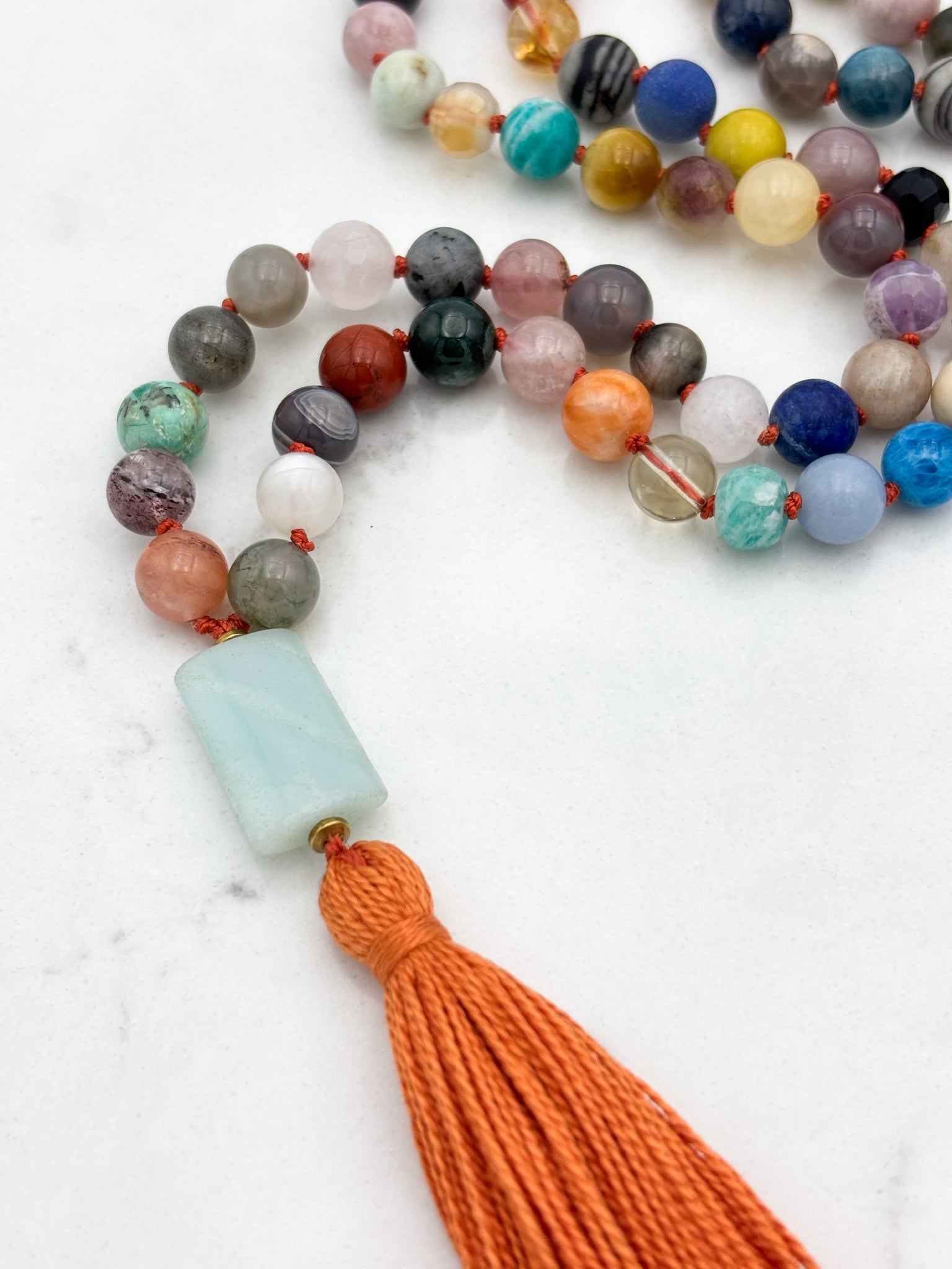mixed gemstone mala necklace | radiant malas | handmade in boulder, colorado