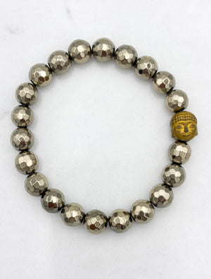 Pyrite gemstone mala | handmade in boulder, colorado | radiant malas