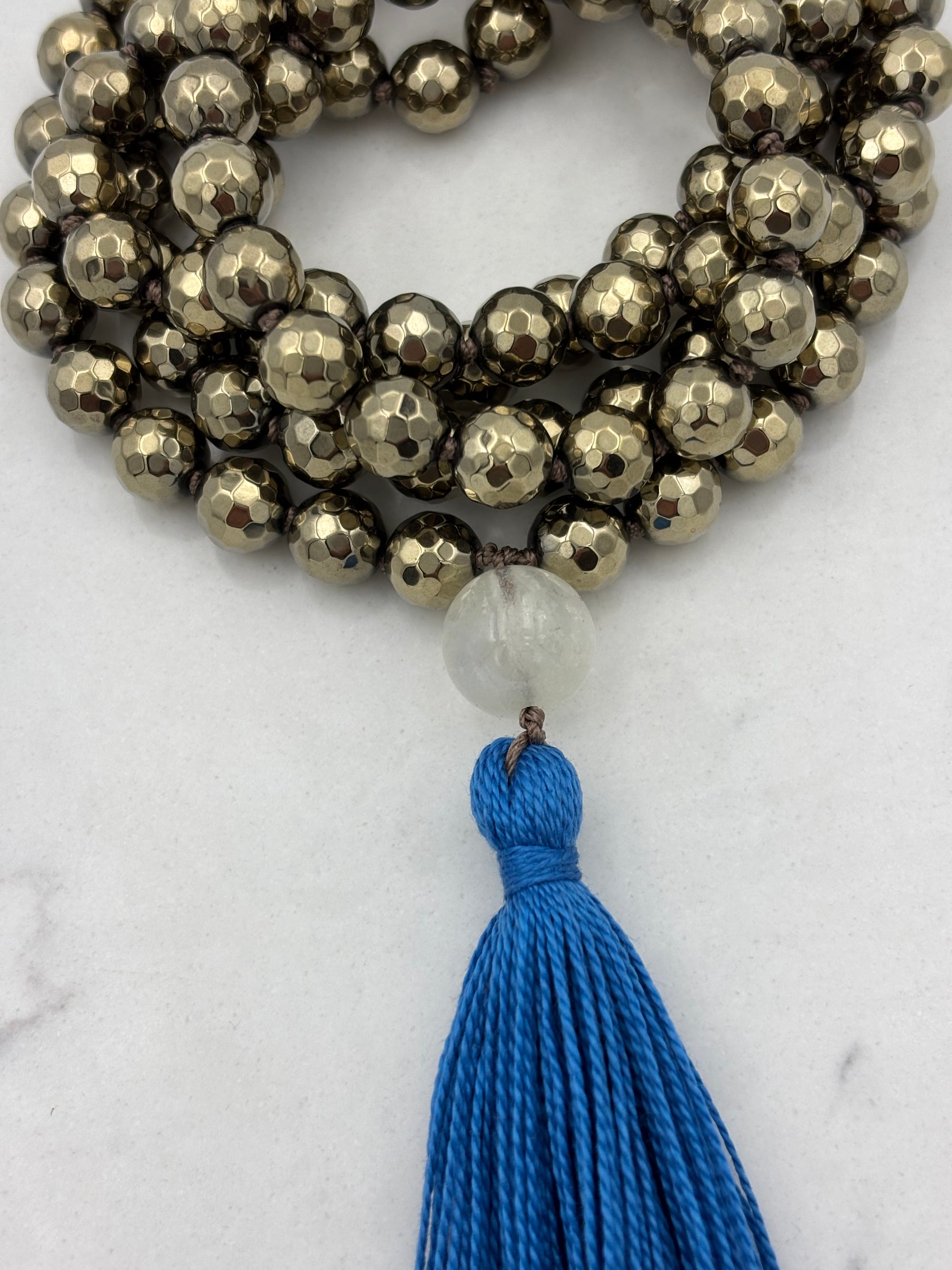 Pyrite gemstone mala | handmade in boulder, colorado | radiant malas