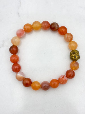 red botswana agate gemstone bracelet | radiant malas | handmade in boulder, colorado