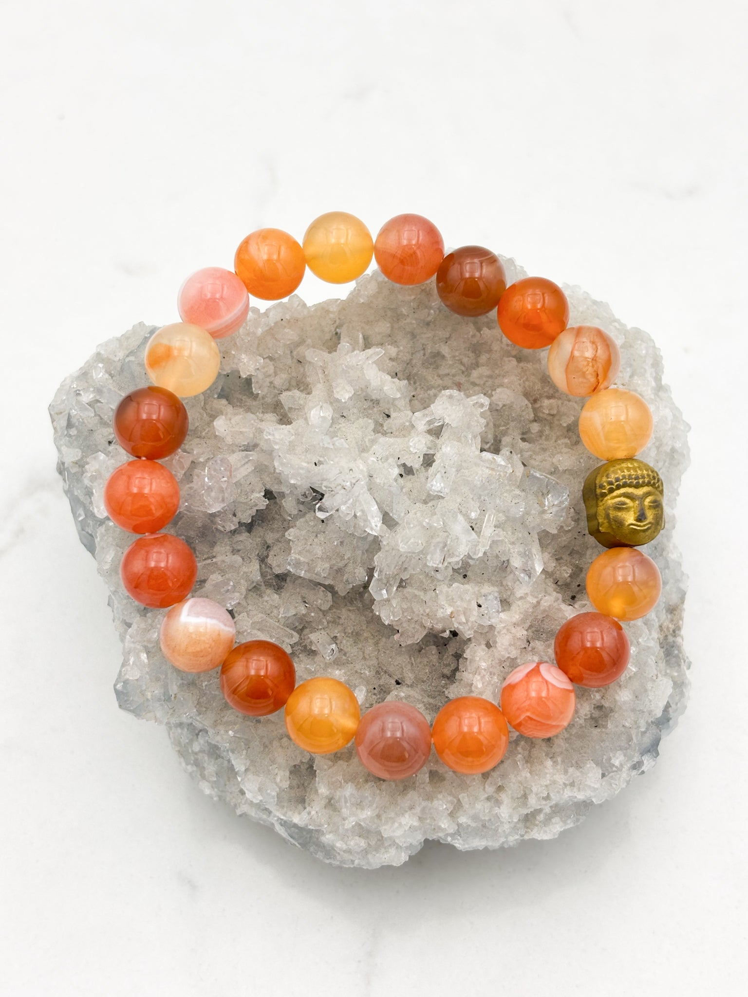 red botswana agate gemstone bracelet | radiant malas | handmade in boulder, colorado