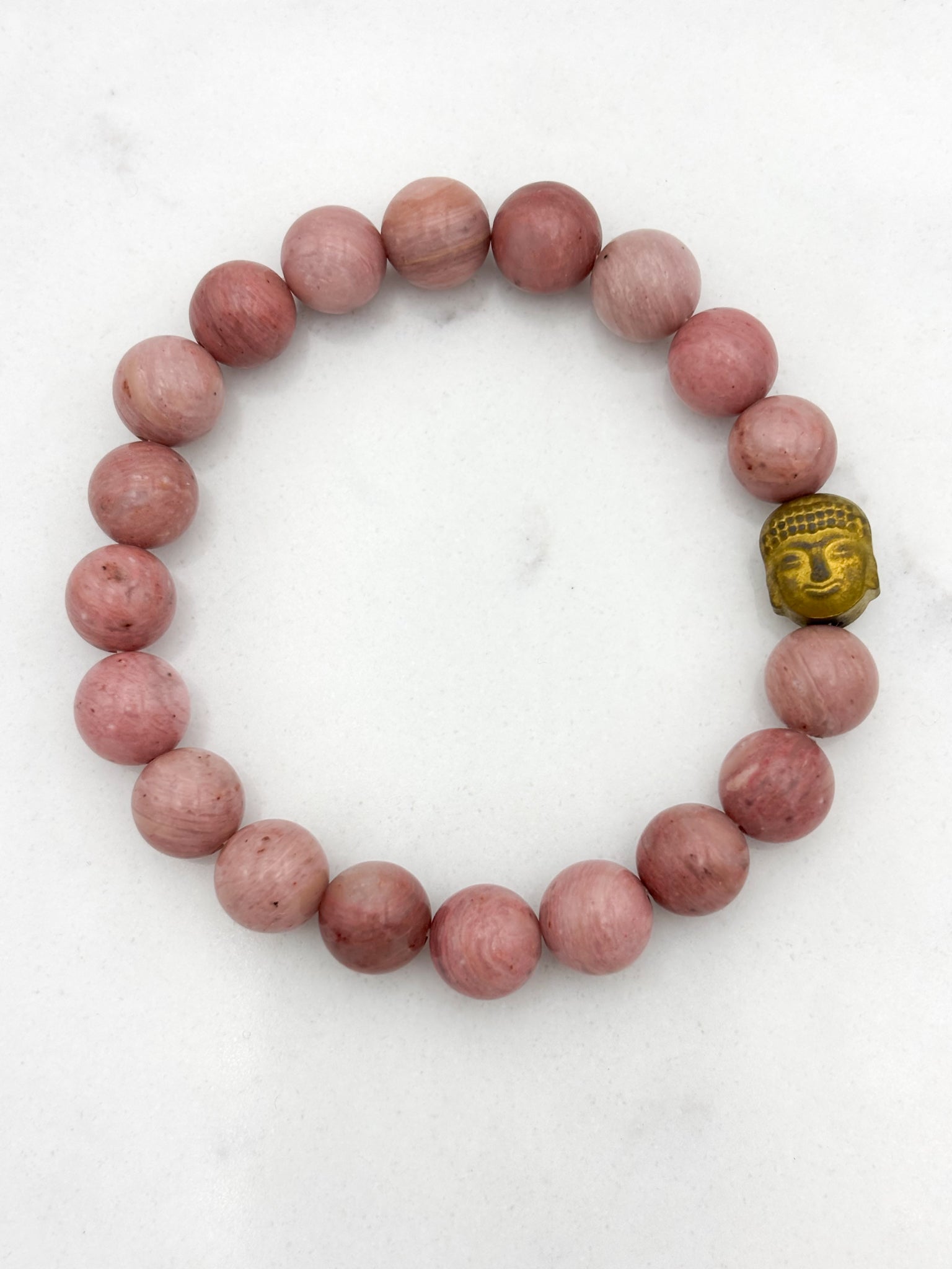rhodonite gemstone bracelet | radiant malas | handmade in boulder, colorado