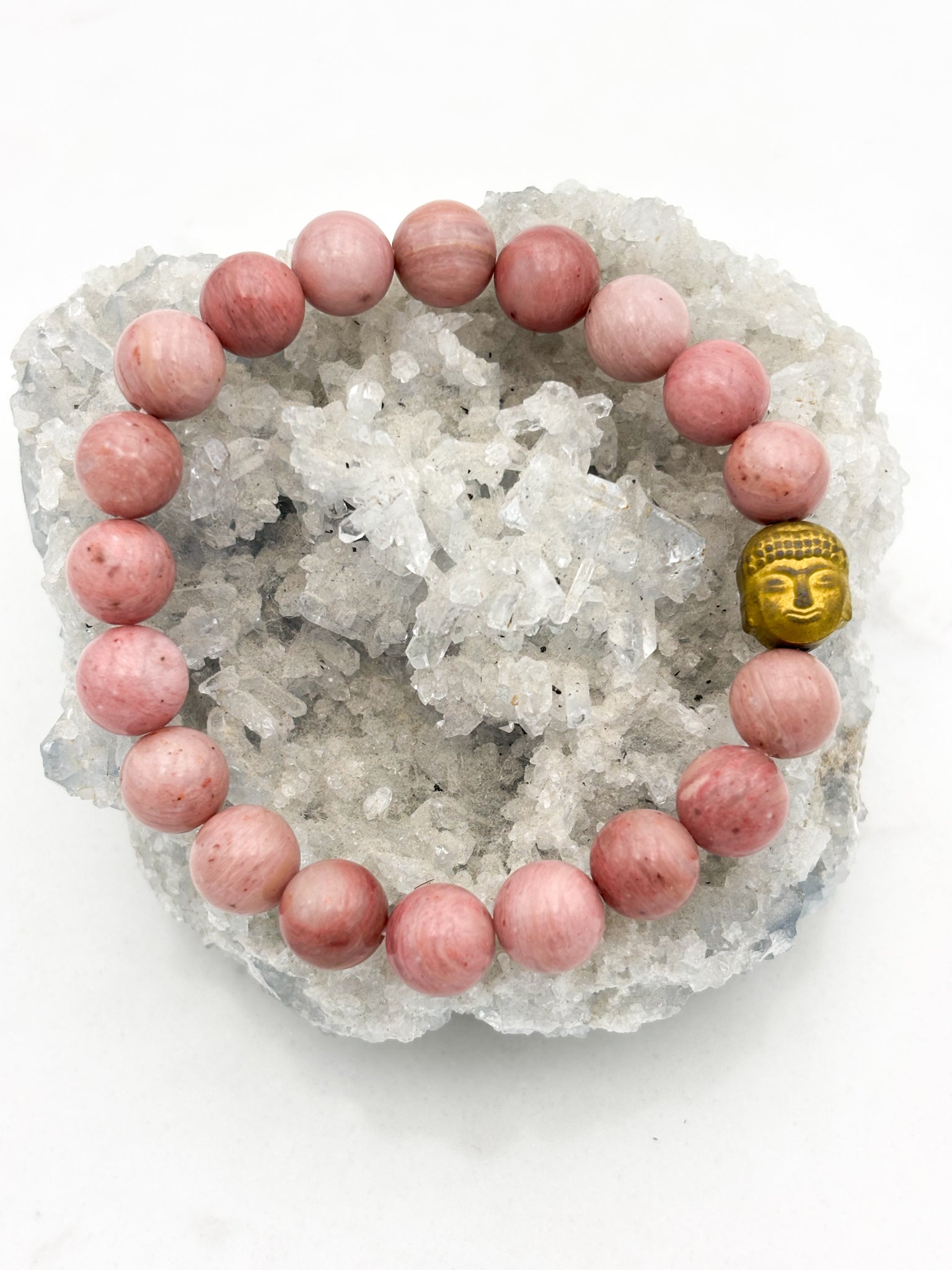 rhodonite gemstone bracelet | radiant malas | handmade in boulder, colorado
