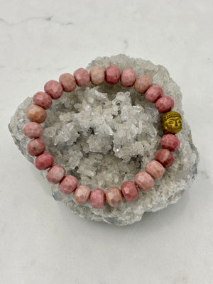 rhodonite gemstone bracelet | radiant malas | handmade in boulder, colorado