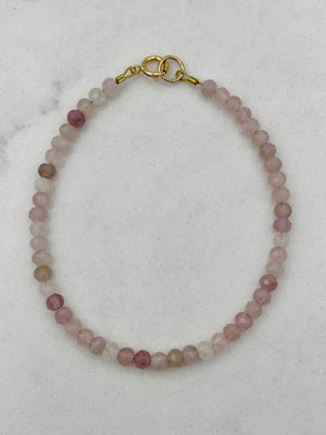 4 mm rose quartz gemstone bracelet | radiant malas | handmade in boulder, colorado