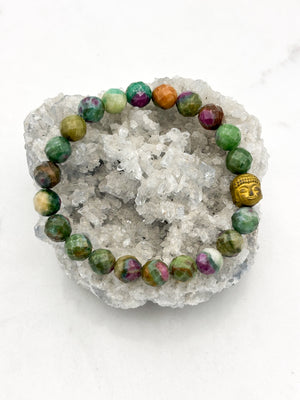 ruby fuchsite gemstone bracelet | radiant malas | handmade in boulder, colorado