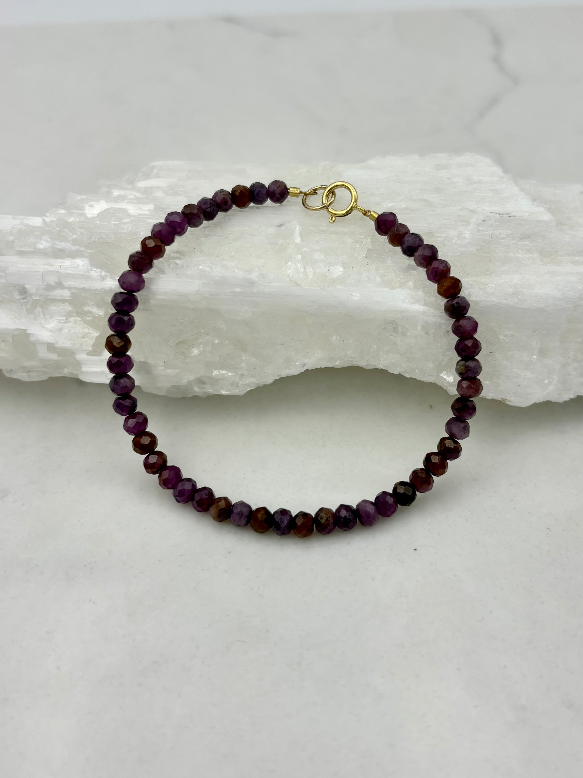 ruby gemstone bracelet | radiant malas | handmade in boulder, colorado