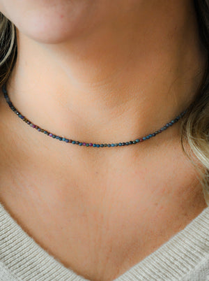 ruby kyanite fuchsite 16"tiny gemstone necklace | radiant malas | handmade in boulder, colorado