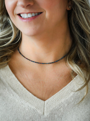 ruby kyanite fuchsite 16"tiny gemstone necklace | radiant malas | handmade in boulder, colorado