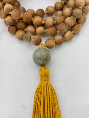 sandalwood mala necklace | radiant malas | handmade in boulder, colorado