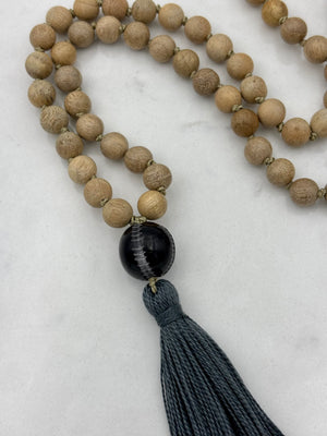 sandalwood mala necklace | radiant malas | handmade in boulder, colorado