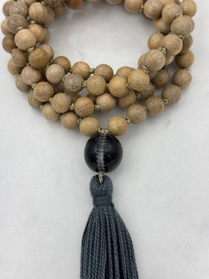 sandalwood mala necklace | radiant malas | handmade in boulder, colorado