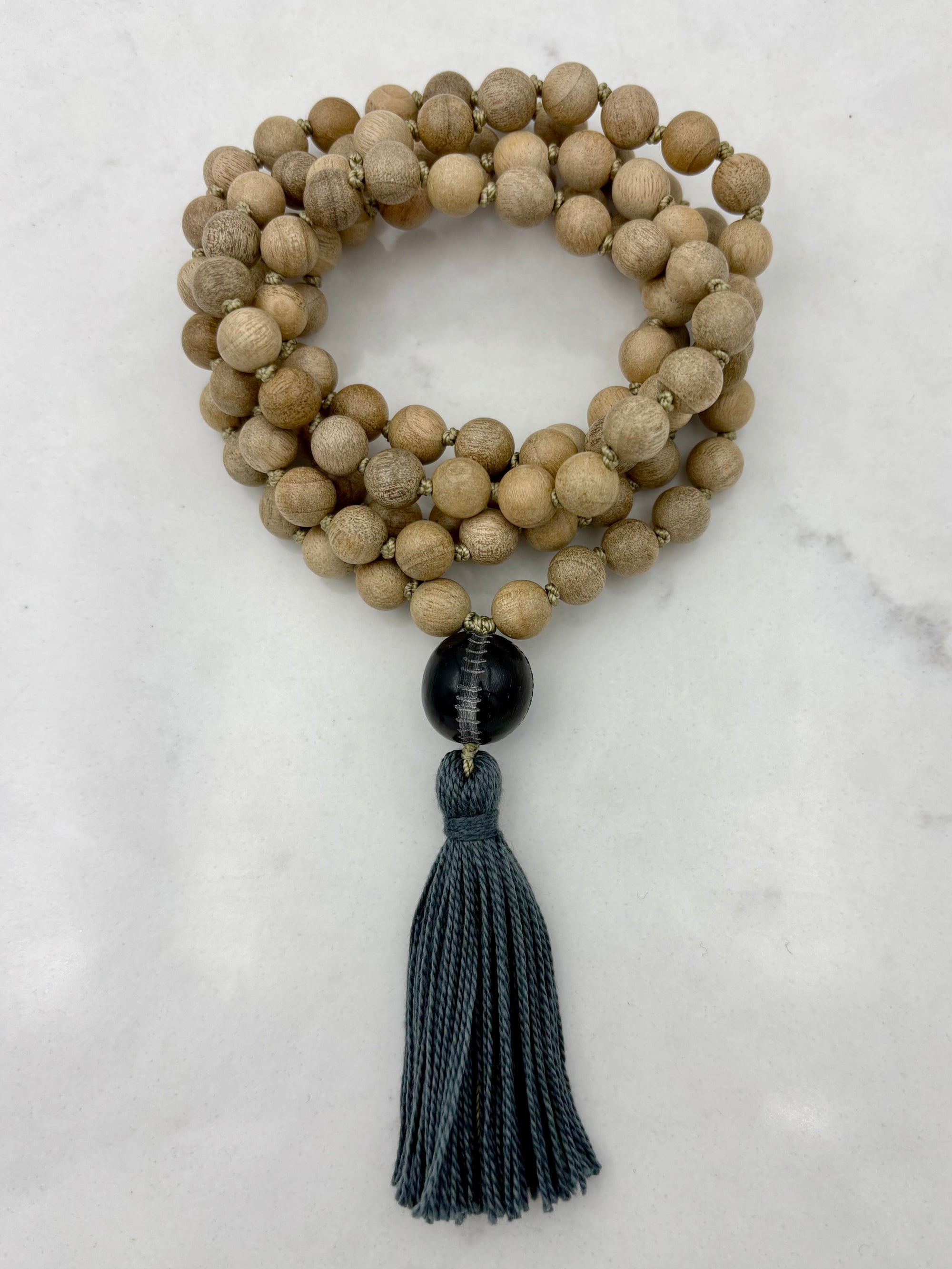 sandalwood mala necklace | radiant malas | handmade in boulder, colorado