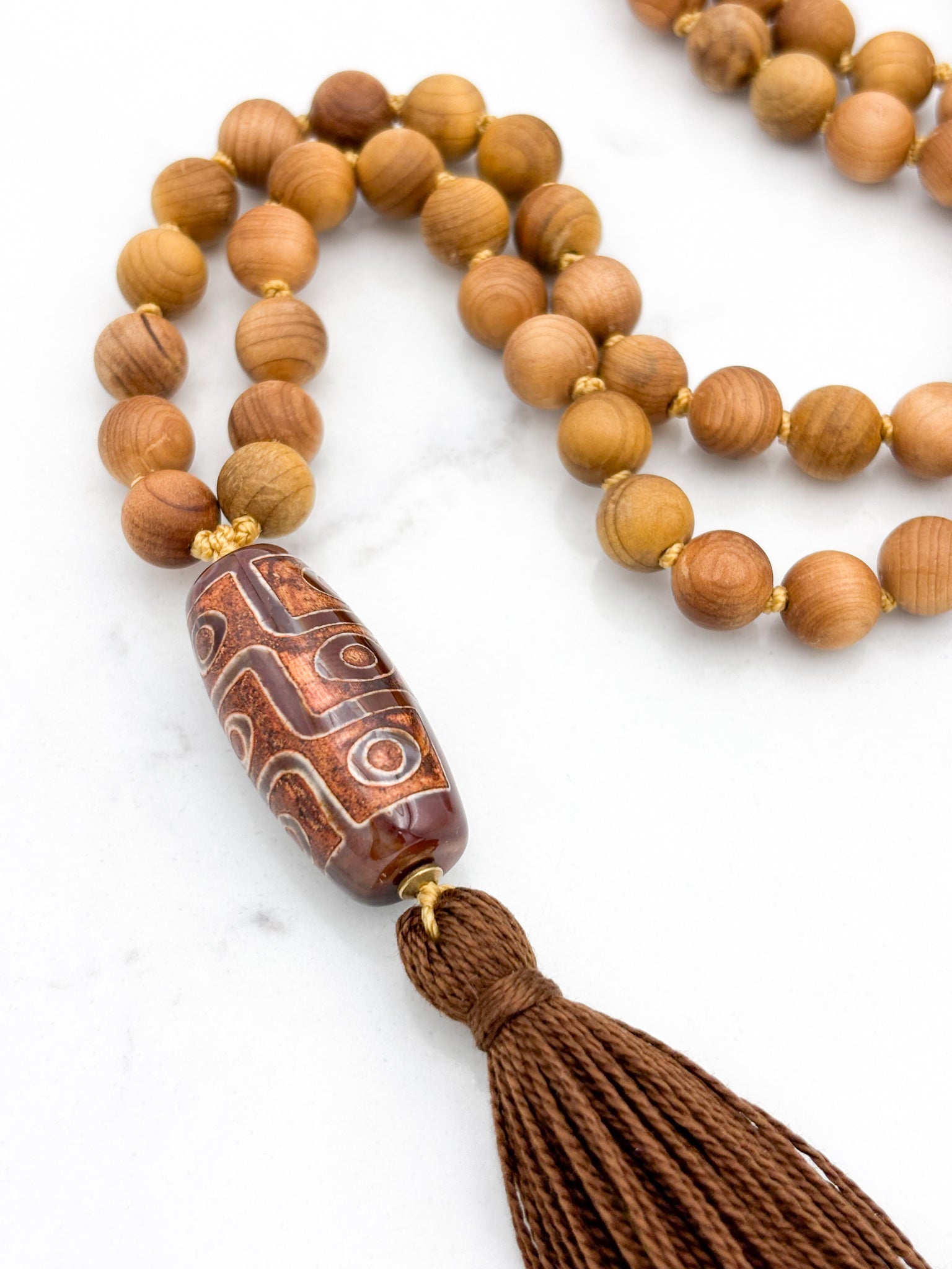 sandalwood mala necklace | radiant malas | handmade in boulder, colorado