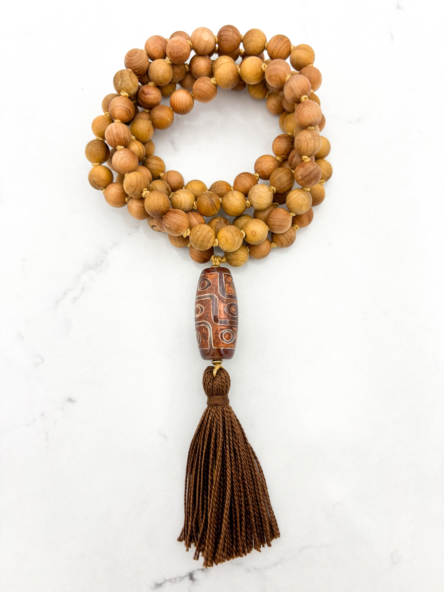 sandalwood mala necklace | radiant malas | handmade in boulder, colorado