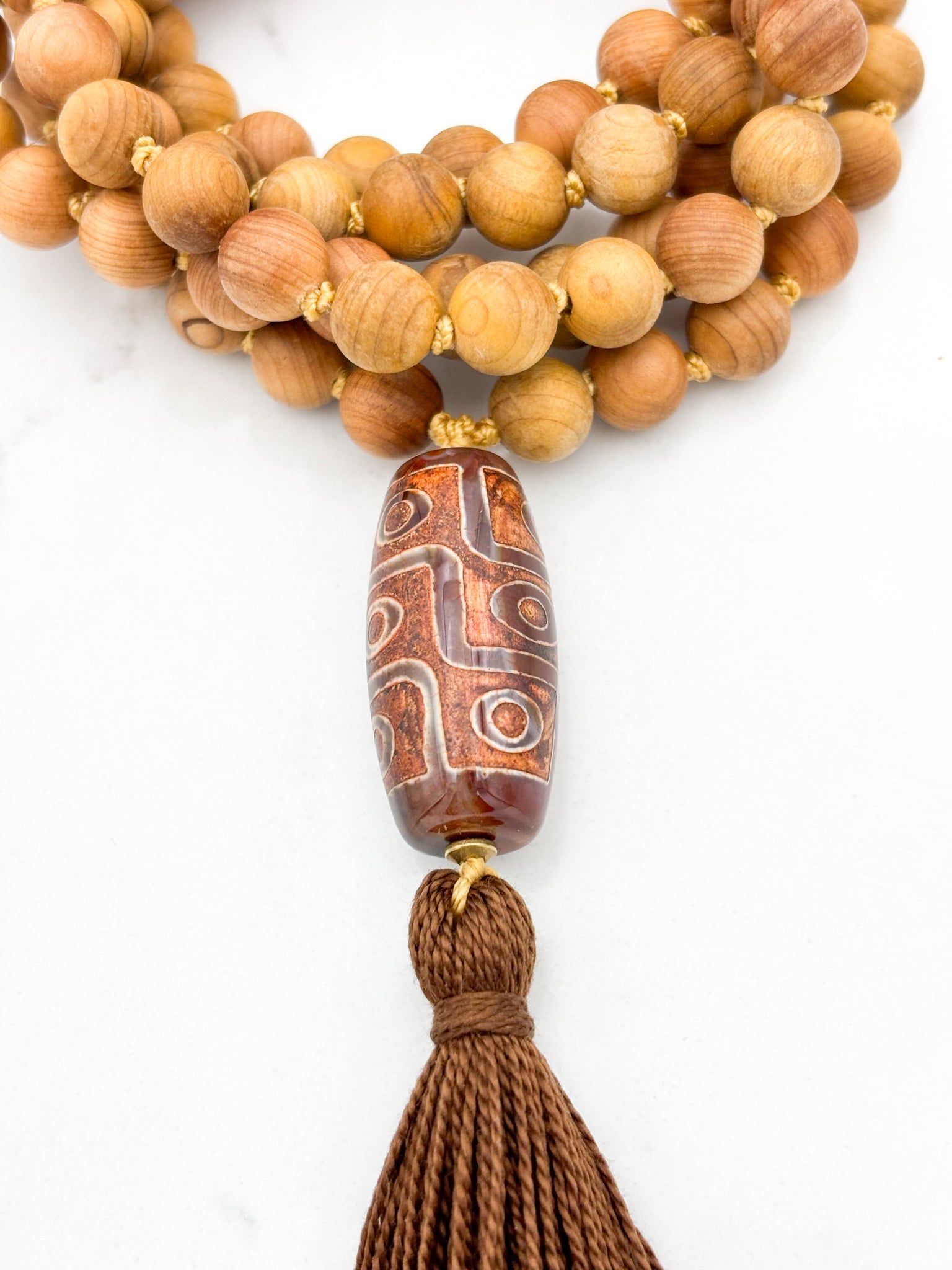 sandalwood mala necklace | radiant malas | handmade in boulder, colorado