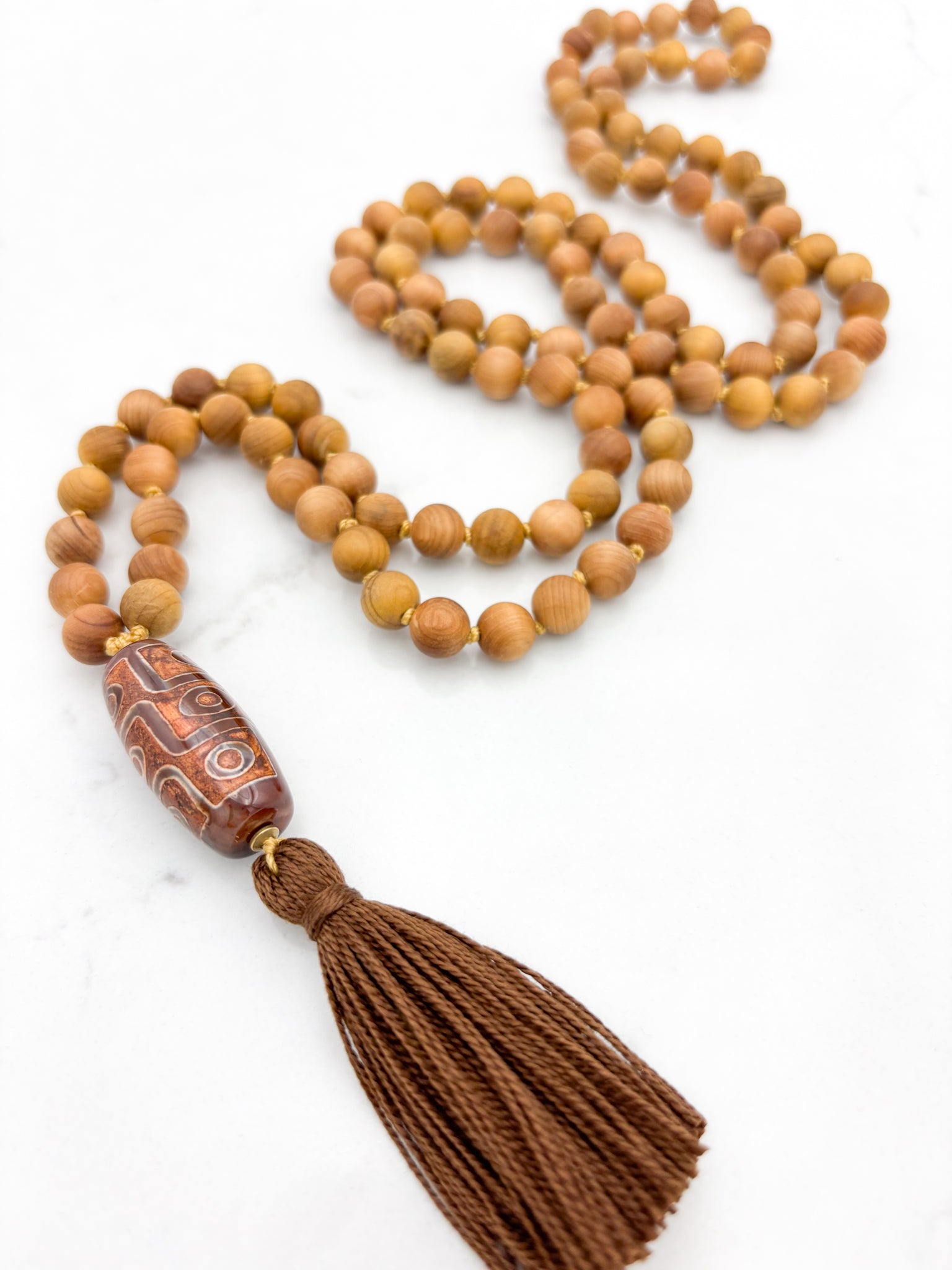 sandalwood mala necklace | radiant malas | handmade in boulder, colorado