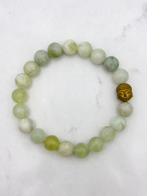 serpentine jade gemstone bracelet | radiant malas | handmade in boulder, 