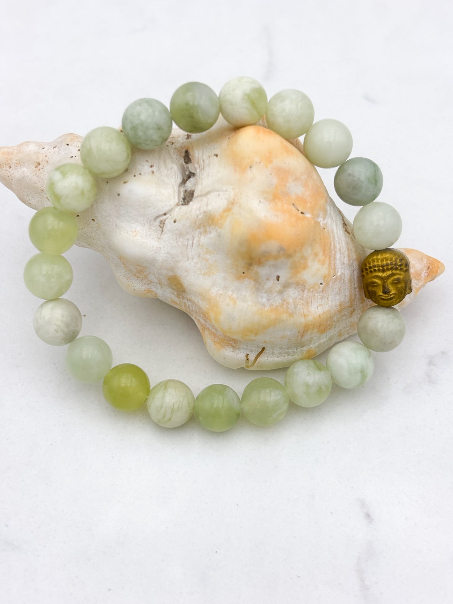 serpentine jade gemstone bracelet | radiant malas | handmade in boulder, 