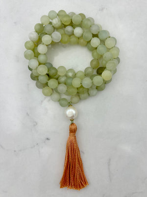 jade crystal mala necklace | radiant malas | handmade in boulder, colorado