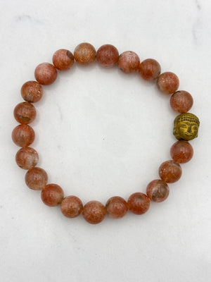 sunstone gemstone bracelet | radiant malas | handmade in boulder, colorado