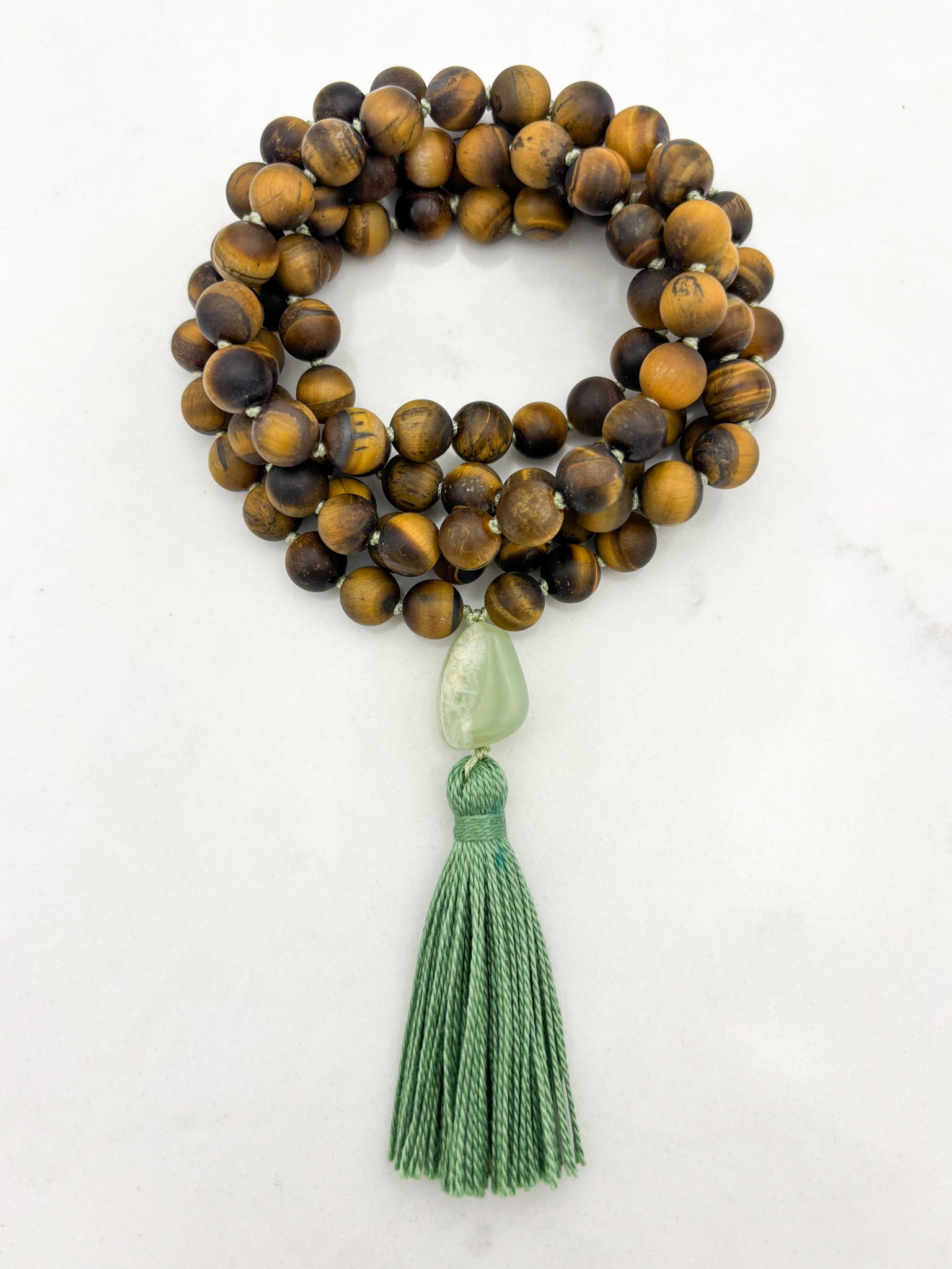 tiger's eye gemstone mala | radiant malas | handmade in boulder, colorado