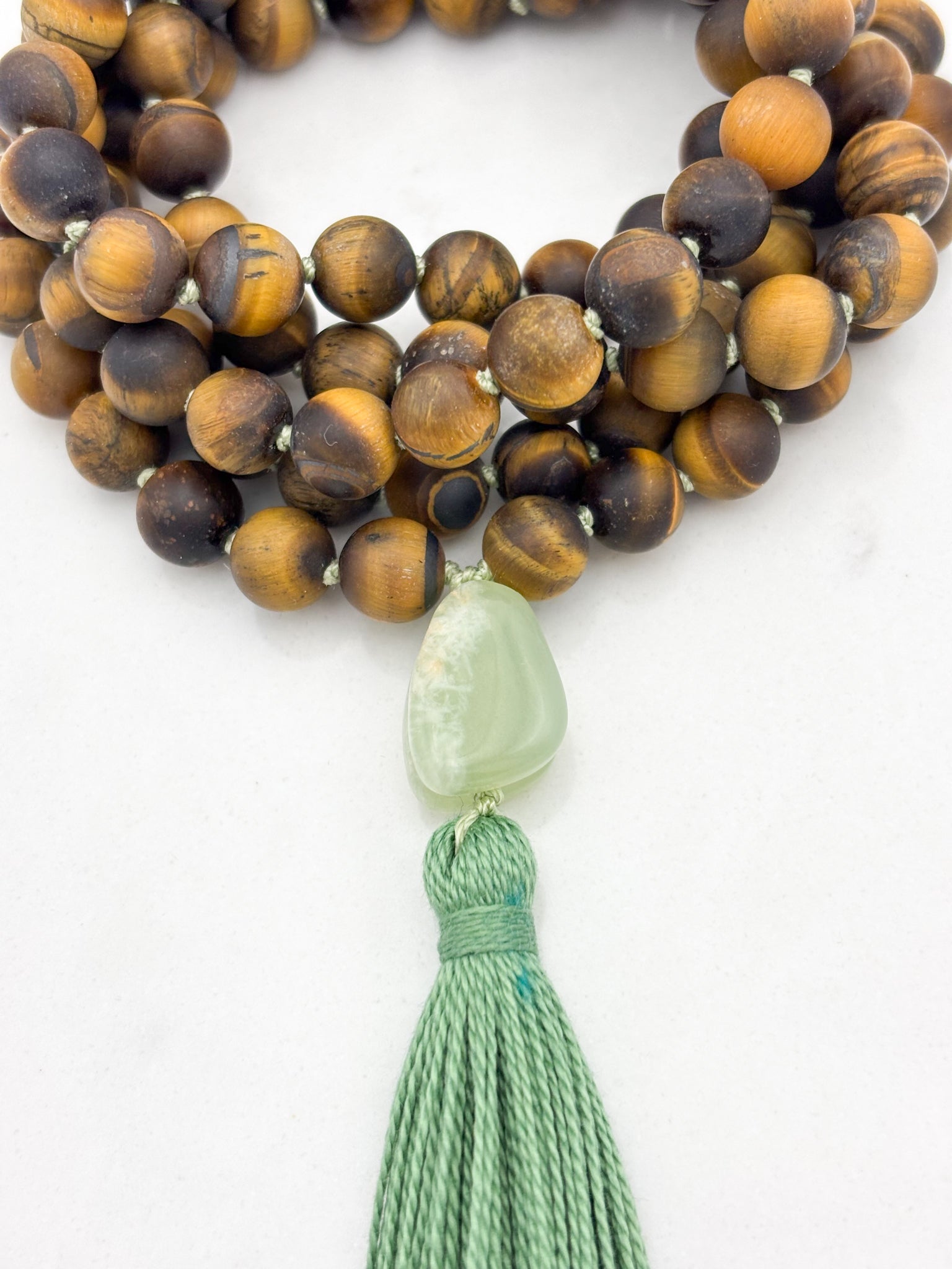 tiger's eye gemstone mala | radiant malas | handmade in boulder, colorado