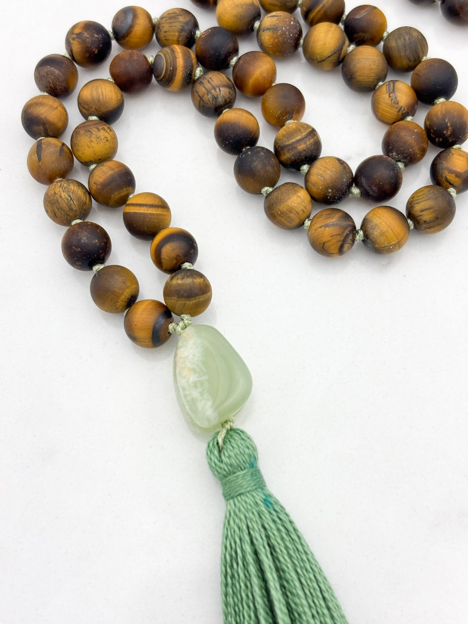 tiger's eye gemstone mala | radiant malas | handmade in boulder, colorado