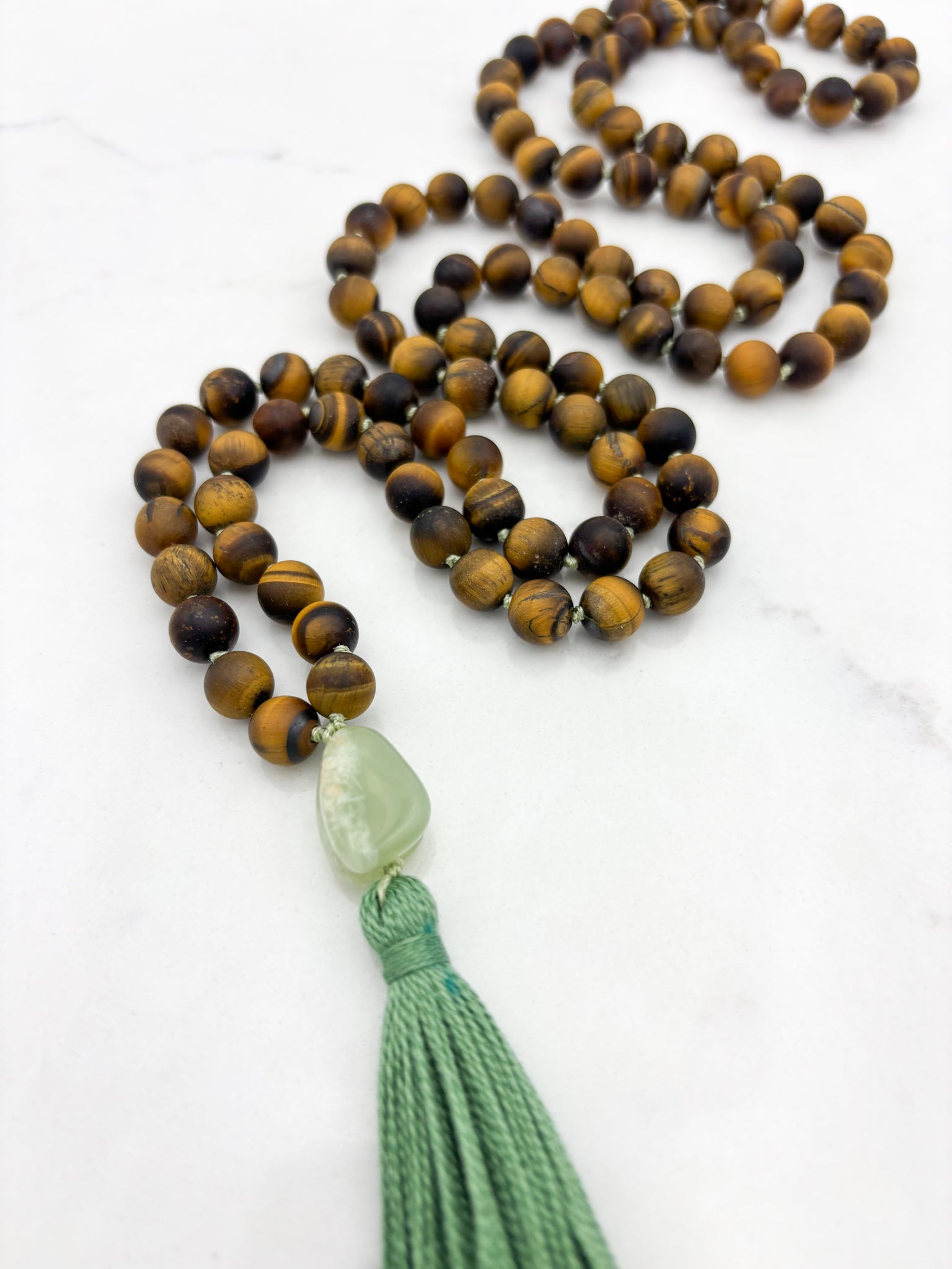 tiger's eye gemstone mala | radiant malas | handmade in boulder, colorado