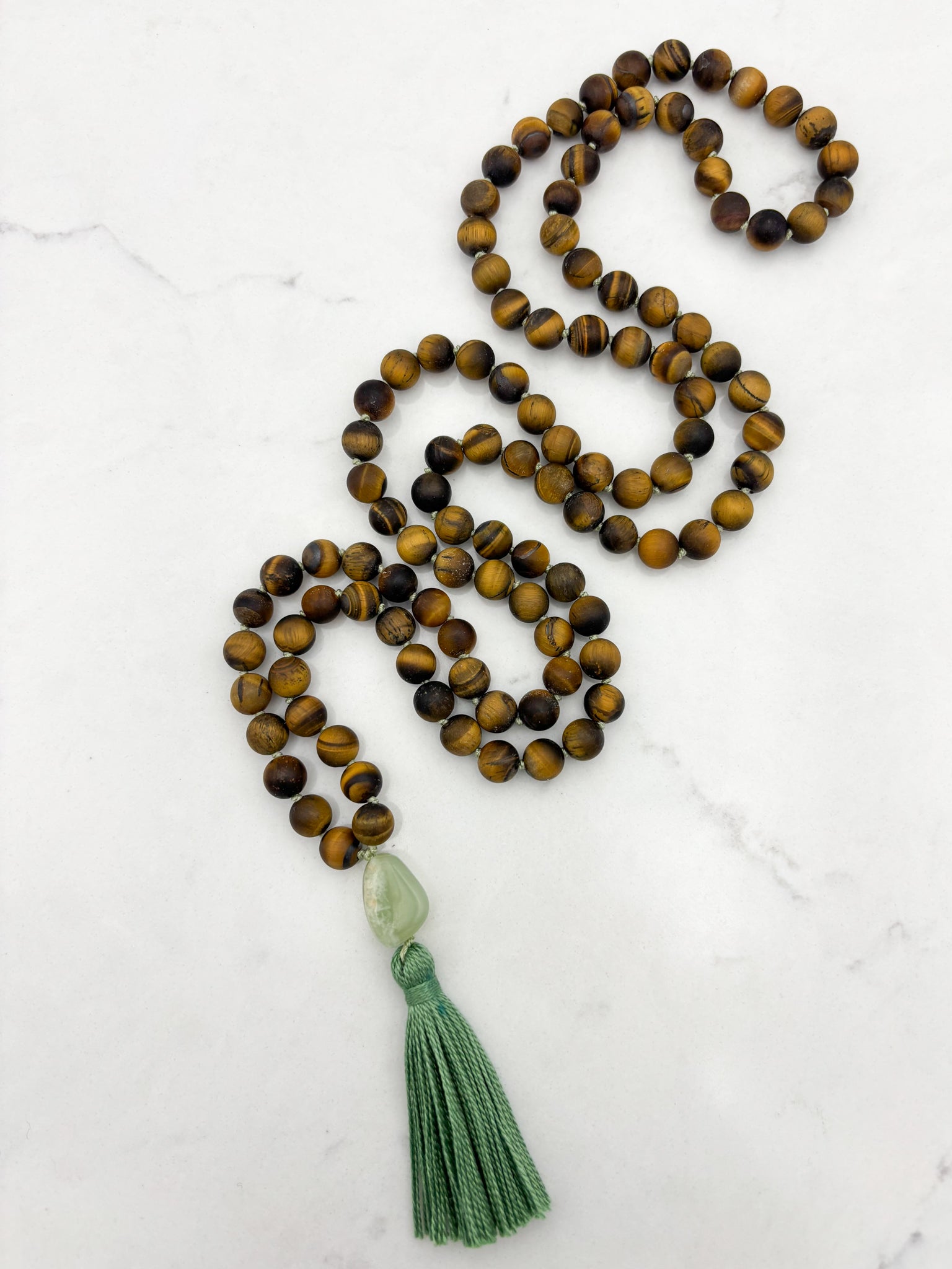 tiger's eye gemstone mala | radiant malas | handmade in boulder, colorado