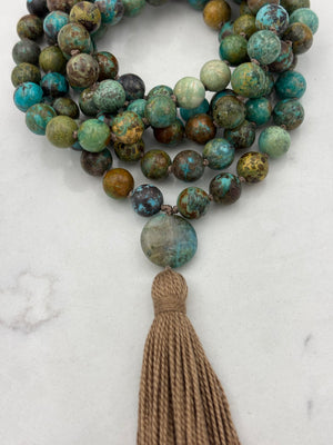 Turquoise gemstone mala | radiant malas | handmade in boulder, colorado