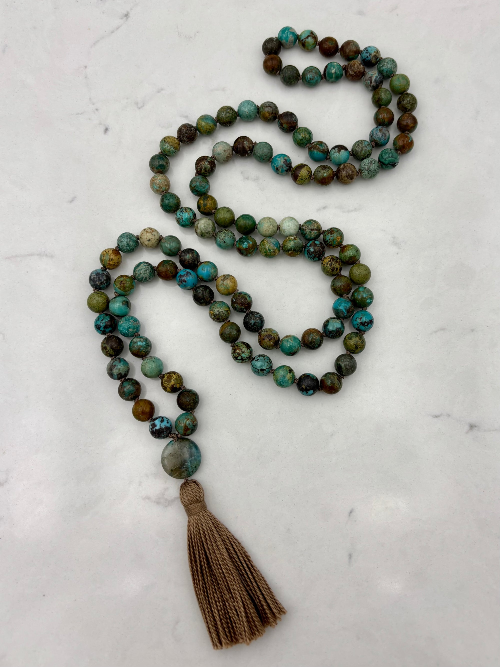 Turquoise gemstone mala | radiant malas | handmade in boulder, colorado