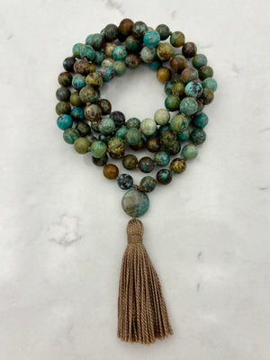 Turquoise gemstone mala | radiant malas | handmade in boulder, colorado