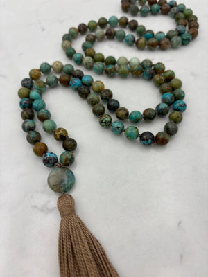 Turquoise gemstone mala | radiant malas | handmade in boulder, colorado