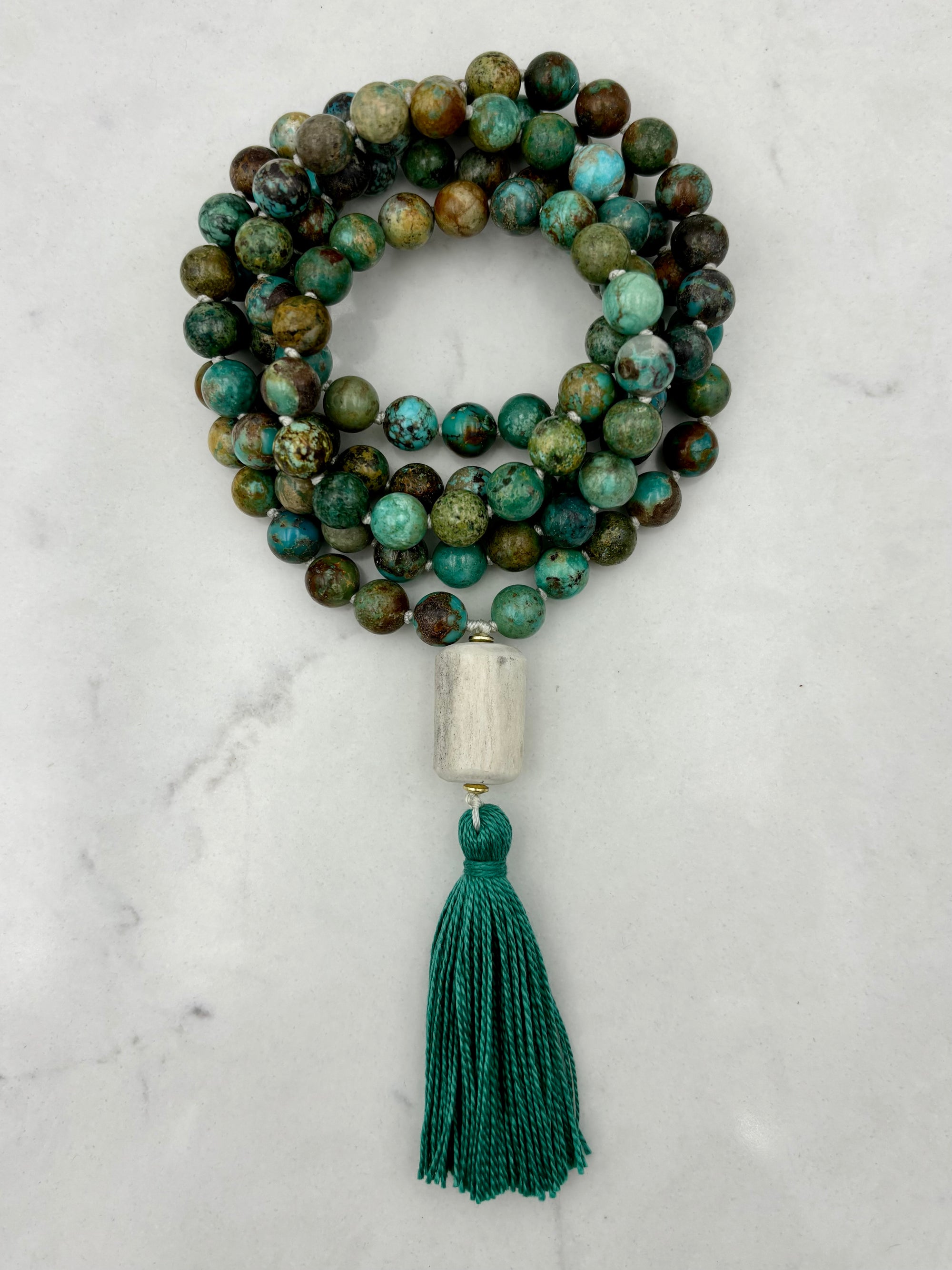 Turquoise gemstone mala | radiant malas | handmade in boulder, colorado