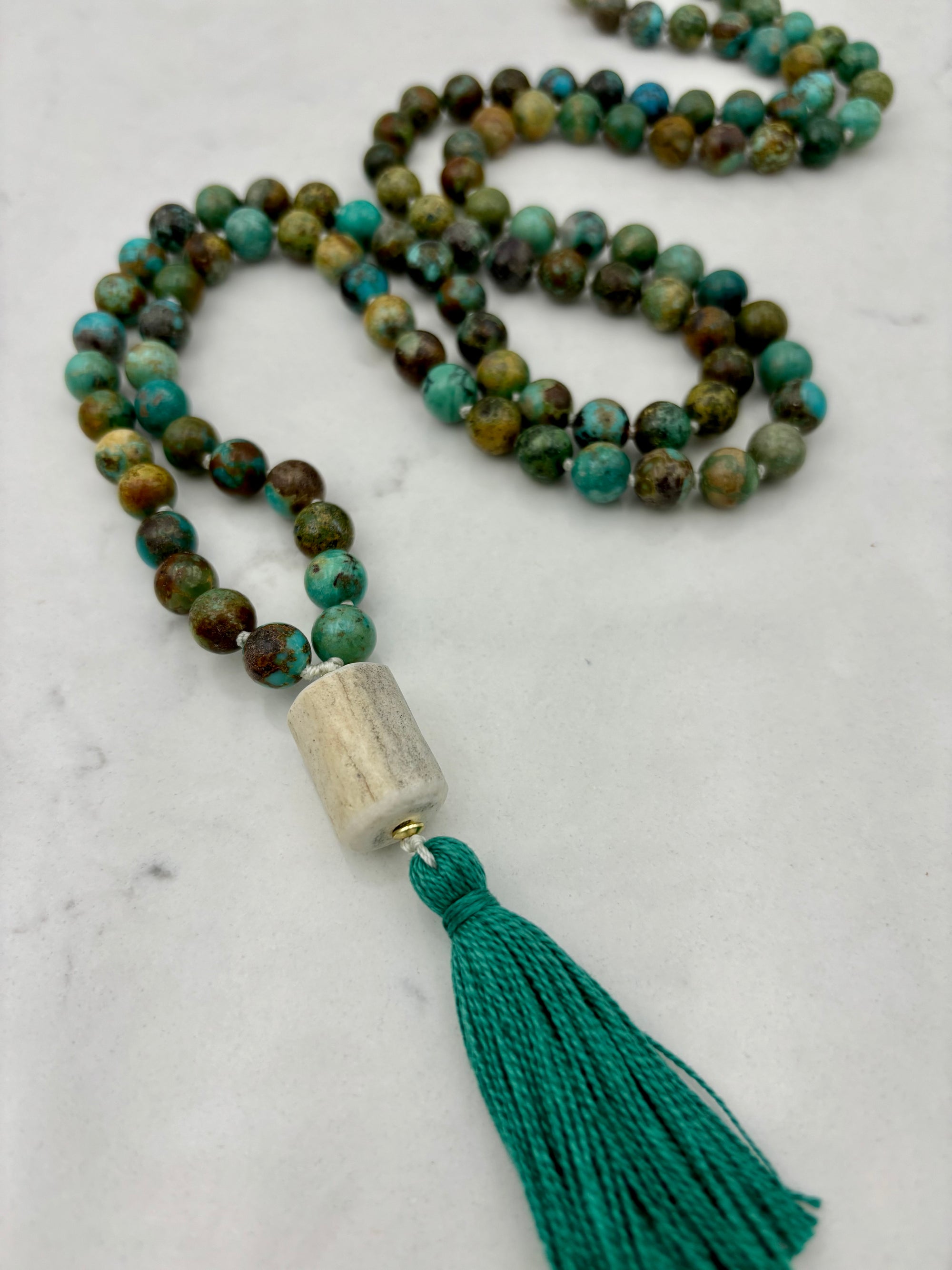 Turquoise gemstone mala | radiant malas | handmade in boulder, colorado