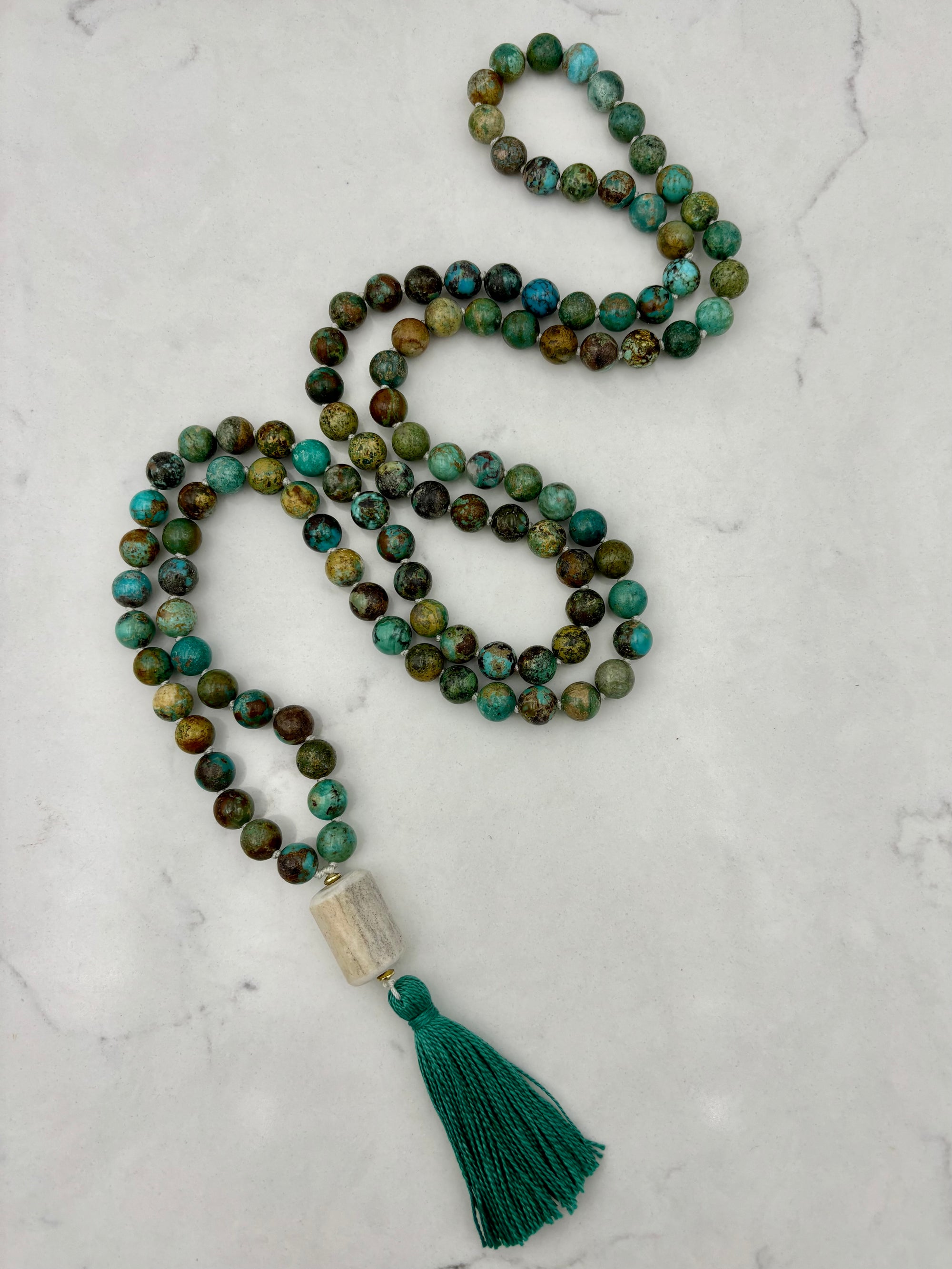 Turquoise gemstone mala | radiant malas | handmade in boulder, colorado