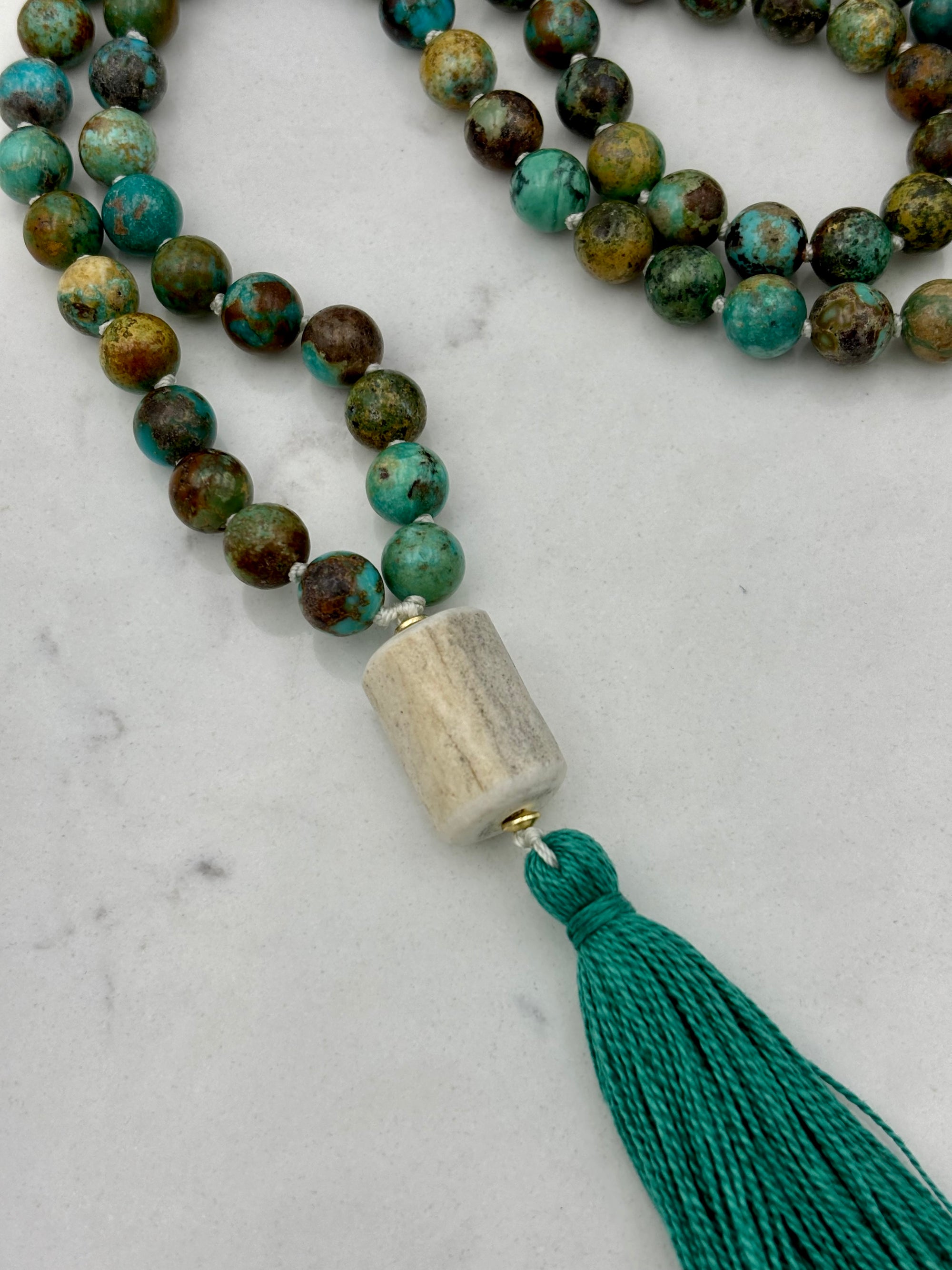 Turquoise gemstone mala | radiant malas | handmade in boulder, colorado