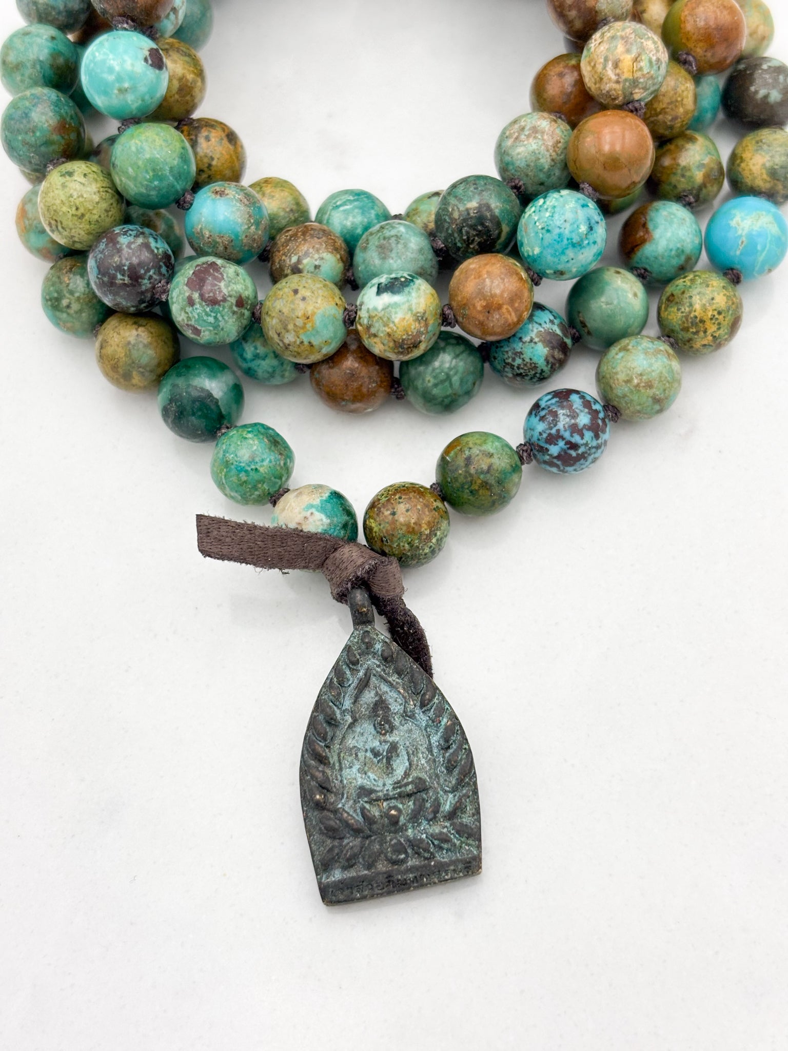 Turquoise gemstone mala | radiant malas | handmade in boulder, colorado